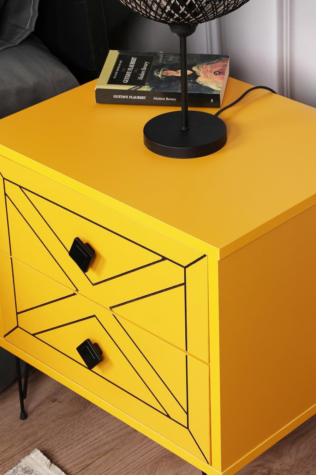 Noćni ormarić Luna - Yellow | AG-vitahome.hr