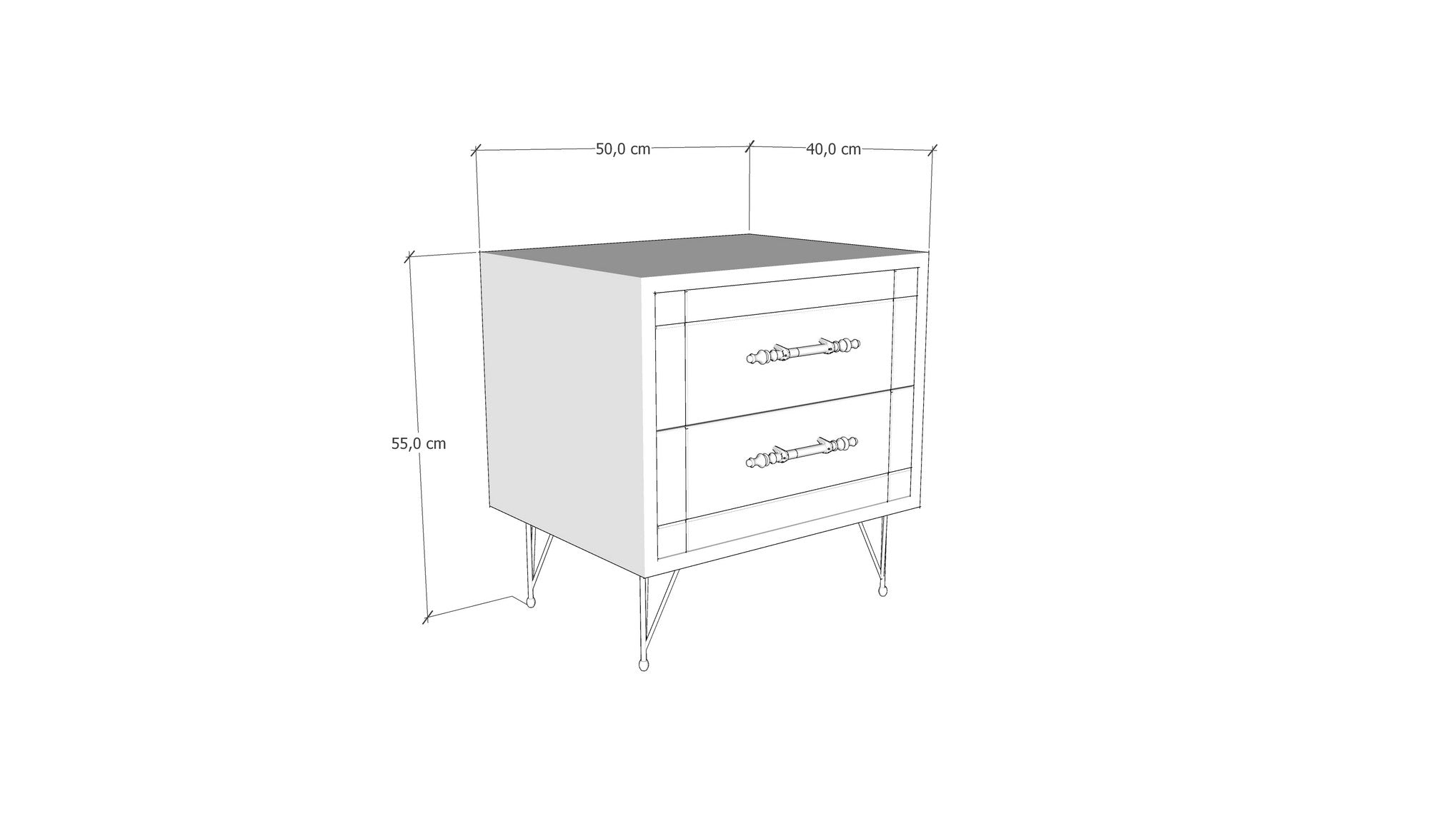Noćni ormarić Night - Light Grey | AG-vitahome.hr