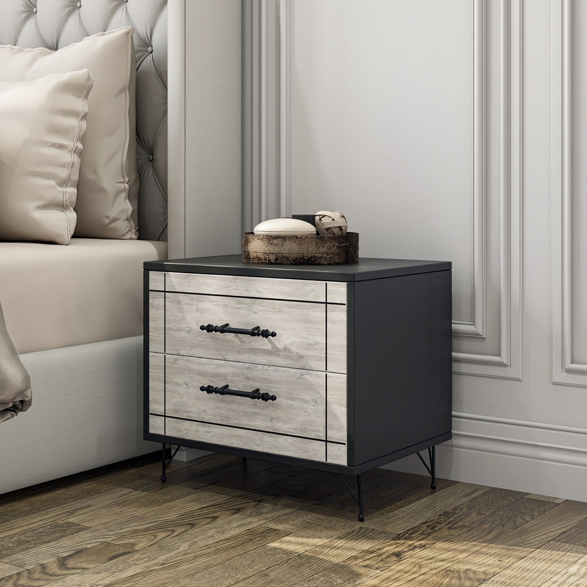 Noćni ormarić Night - Light Grey | AG-vitahome.hr