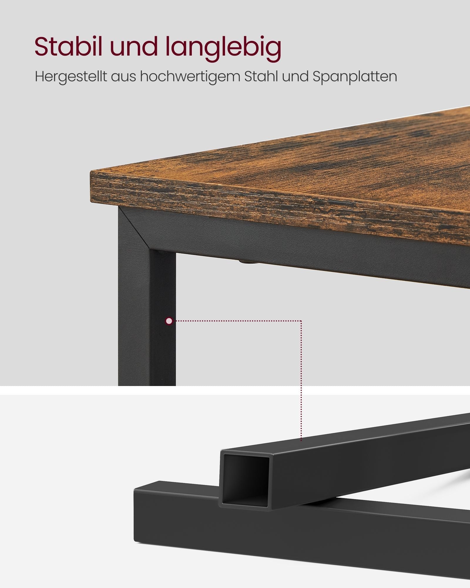 Noćni ormarić s utičnicama, 60 x 35 x 61 cm, smeđe-crni | VASAGLE-VASAGLE-Vita Home