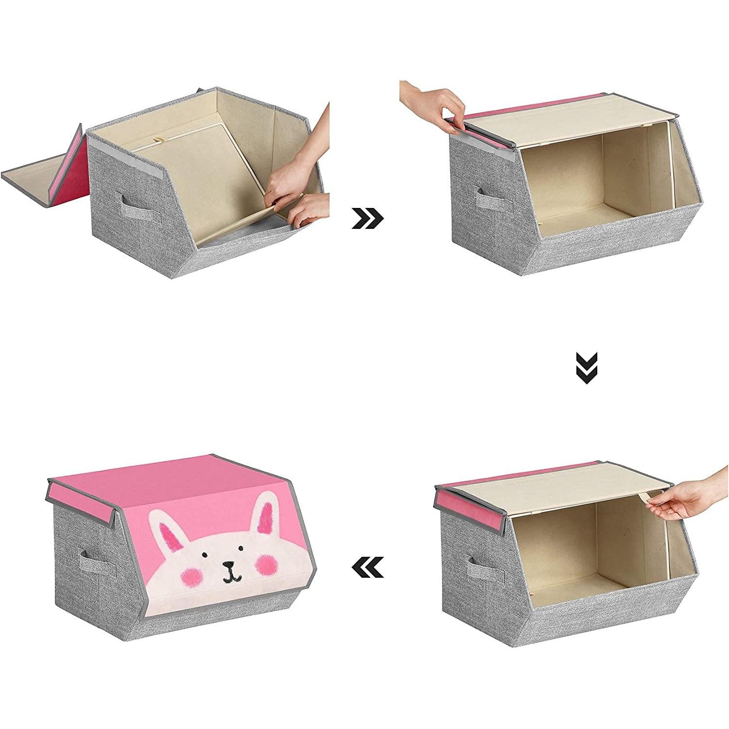 Odlaganje igračaka, 3-dijelni organizatori za odlaganje za djecu, 38 x 25 x 26,5 cm | SONGMICS-vitahome.hr