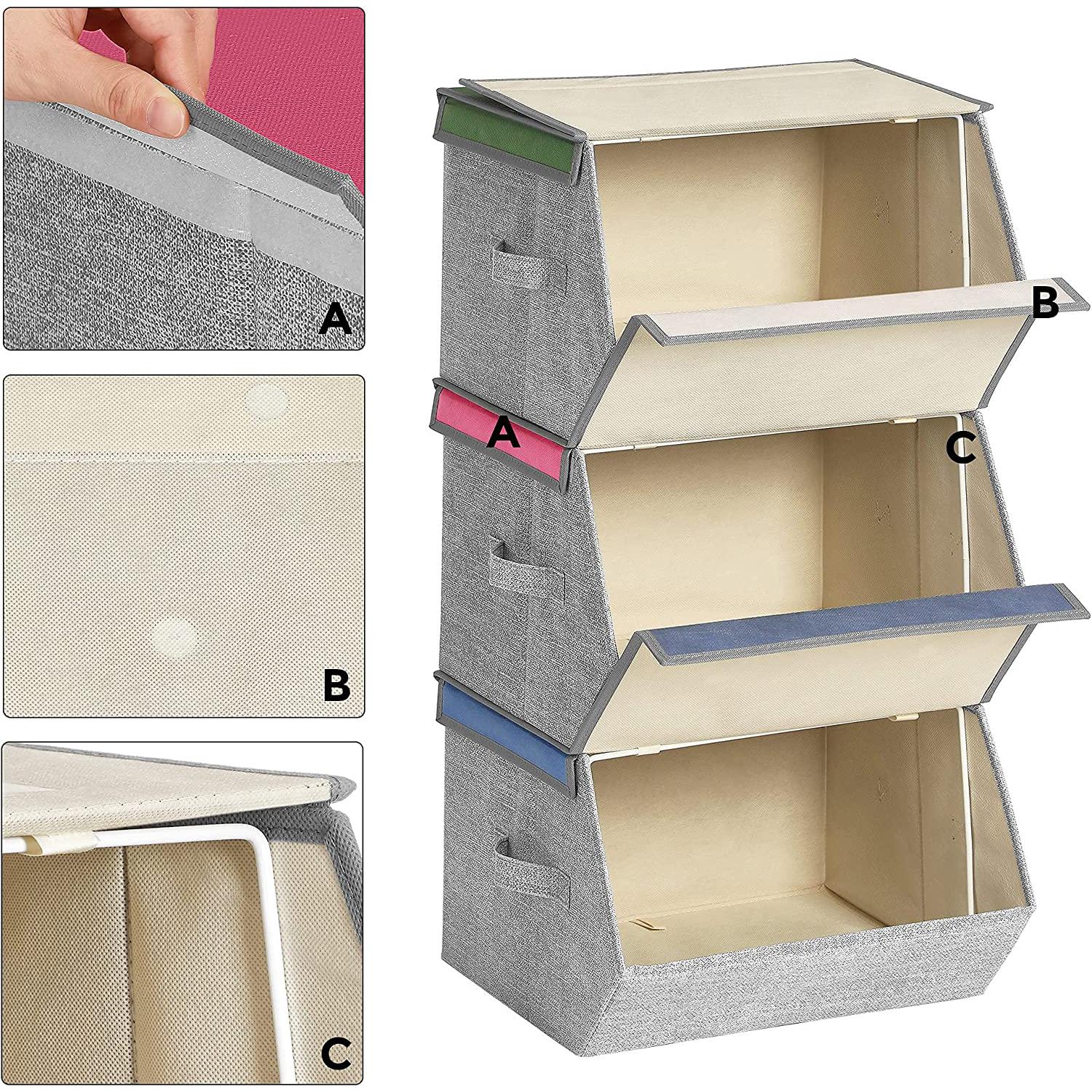 Odlaganje igračaka, 3-dijelni organizatori za odlaganje za djecu, 38 x 25 x 26,5 cm | SONGMICS-vitahome.hr