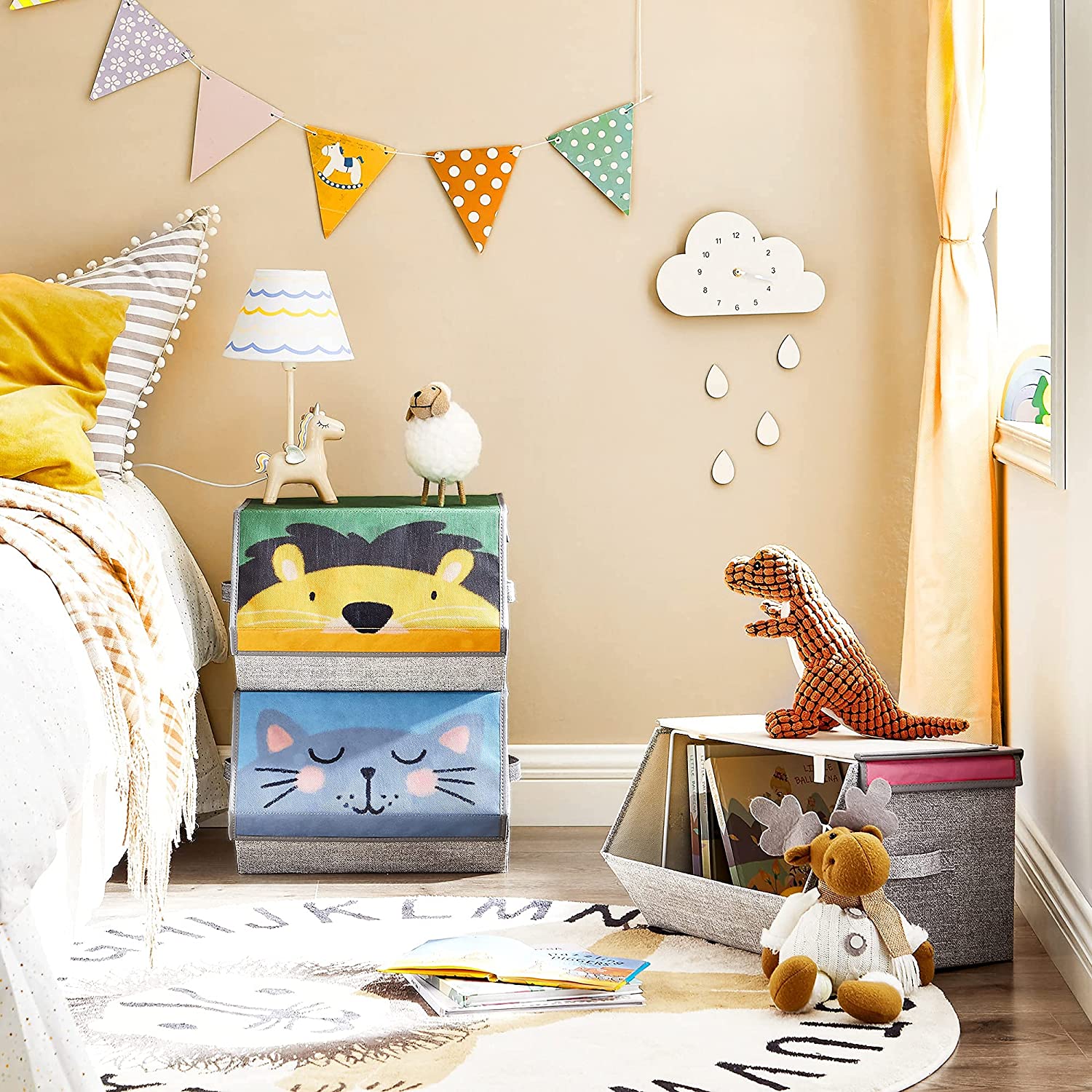 Odlaganje igračaka, 3-dijelni organizatori za odlaganje za djecu, 38 x 25 x 26,5 cm | SONGMICS-vitahome.hr