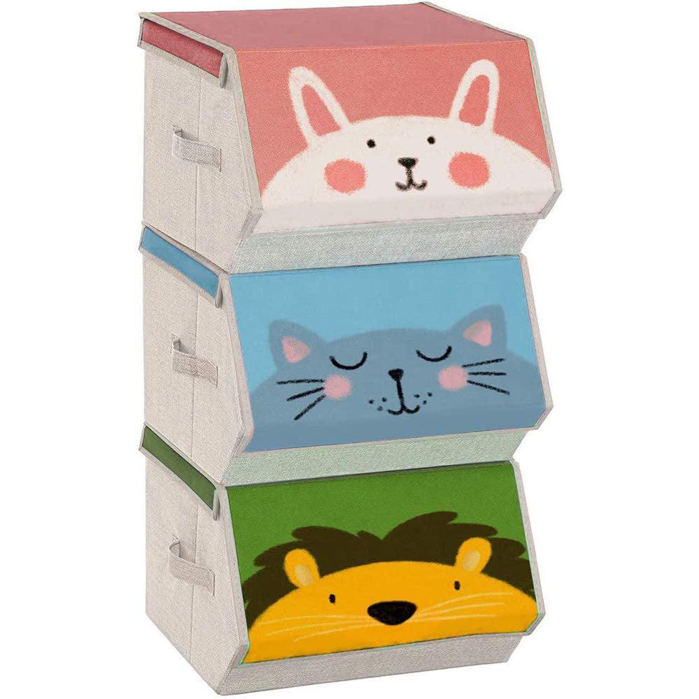 Odlaganje igračaka, 3-dijelni organizatori za odlaganje za djecu, 38 x 25 x 26,5 cm | SONGMICS-vitahome.hr
