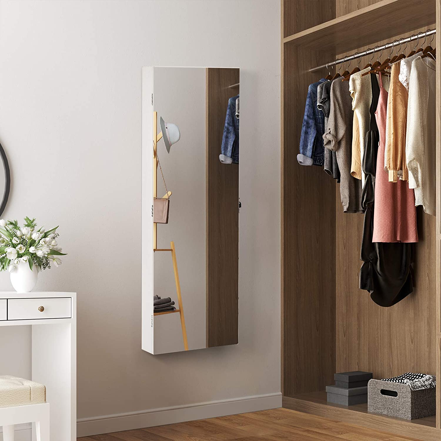 Ogledalo za nakit 37 x 10 x 108 cm | SONGMICS-vitahome.hr