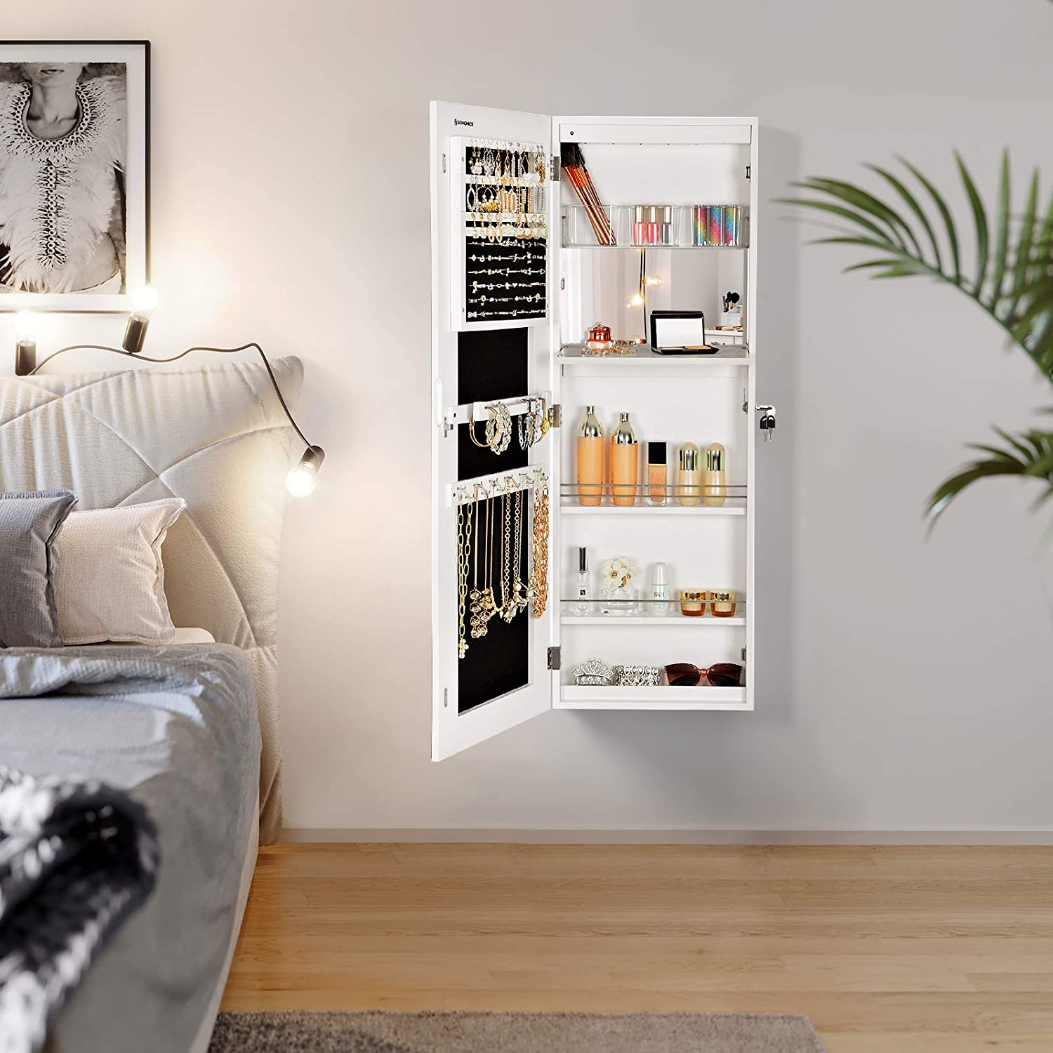 Ogledalo za nakit 37 x 10 x 108 cm | SONGMICS-vitahome.hr
