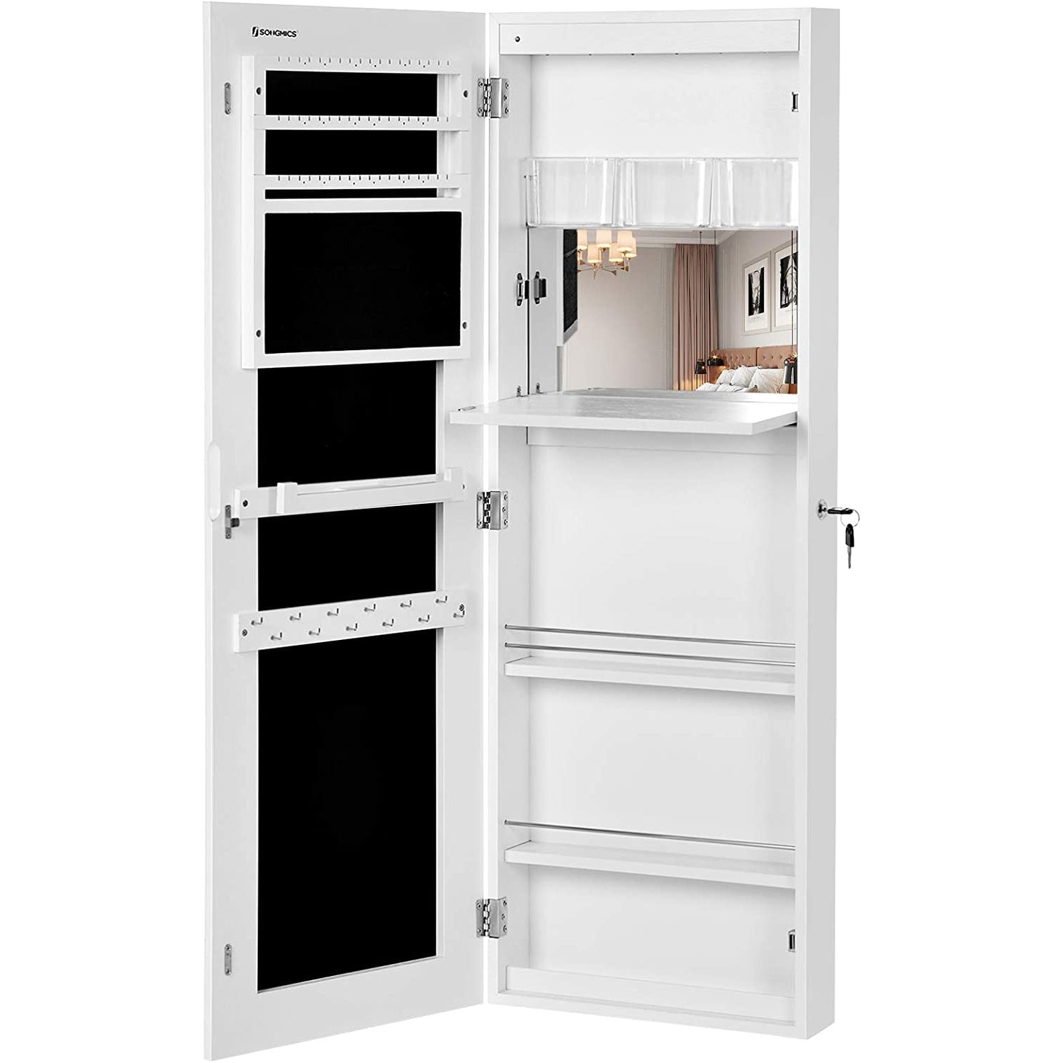 Ogledalo za nakit 37 x 10 x 108 cm | SONGMICS-vitahome.hr