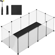 Ogradica za male životinje s podlogom, 143 x 73 x 46 cm, bijela | SONGMICS-vitahome.hr