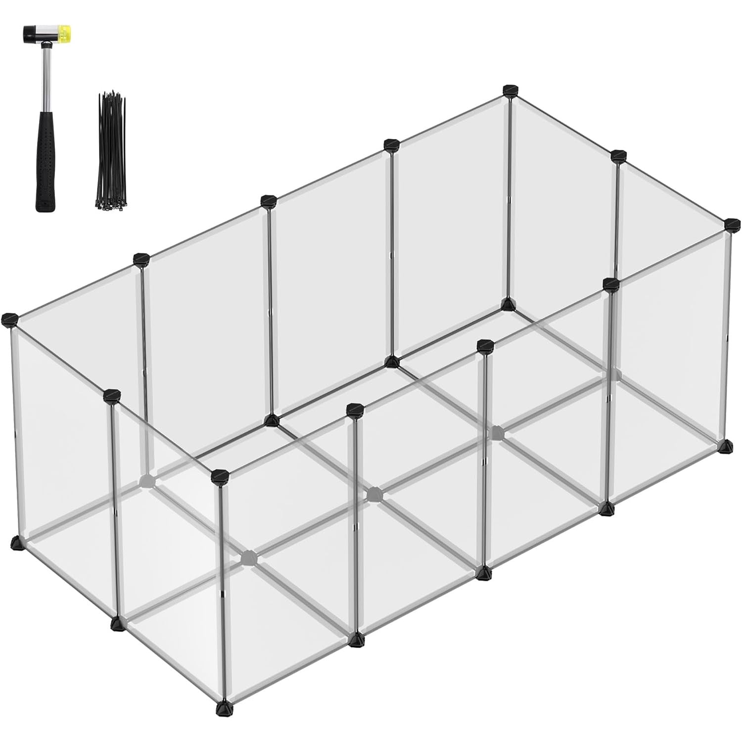 Ogradica za male životinje s podom, 145 x 72 x 57 cm, bijela | FEANDREA | FEANDREA-vitahome.hr