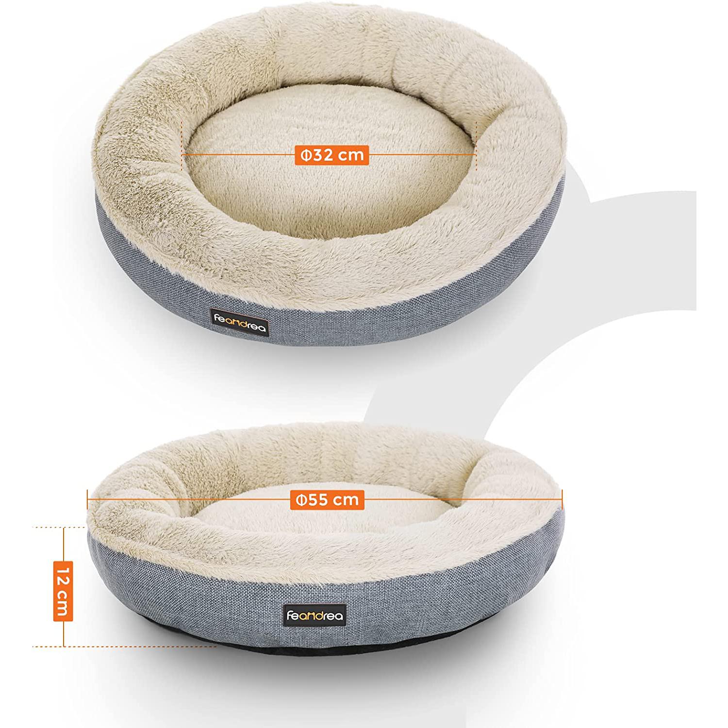 Okrugli krevetić za mačke i sitne pse, promjera 55 cm, sive boje | FEANDREA | FEANDREA-vitahome.hr