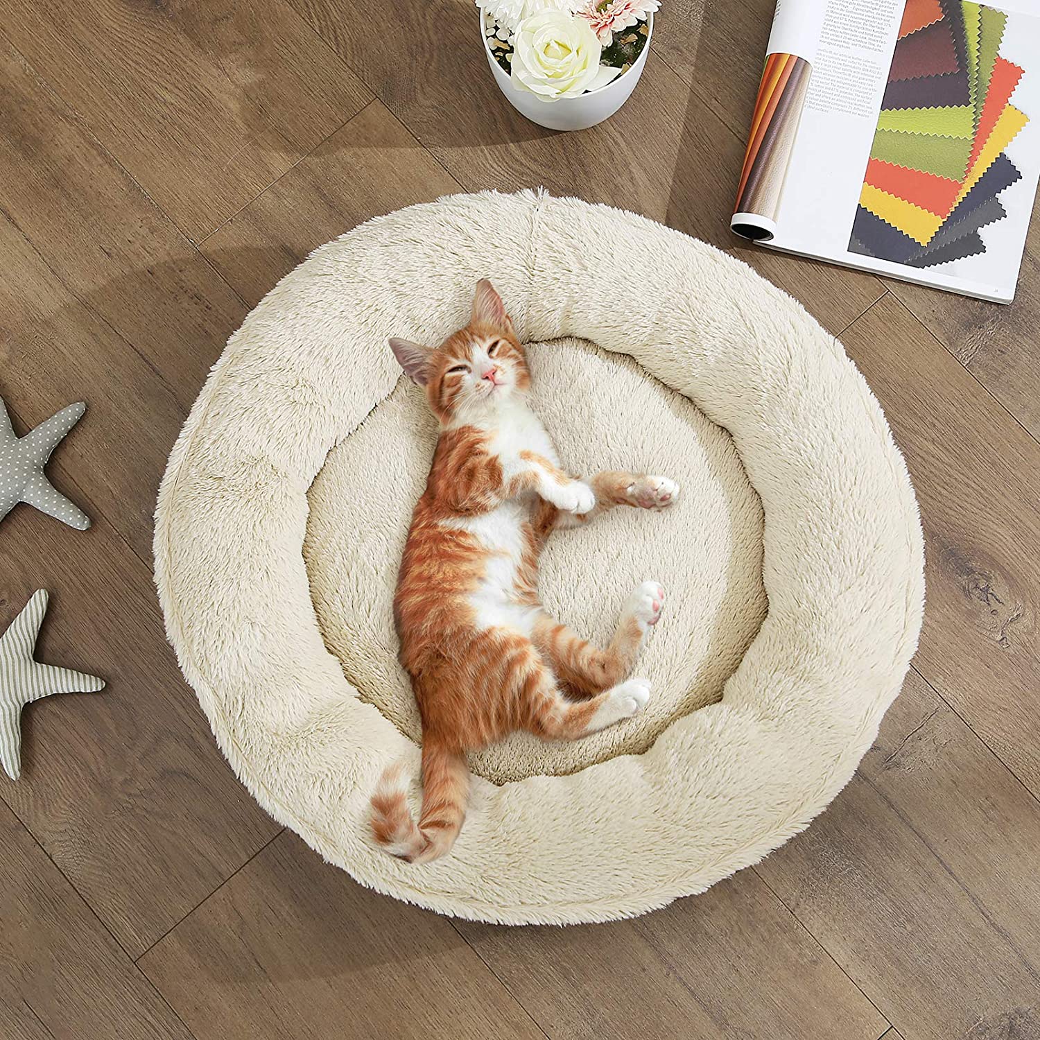 Okrugli krevetić za mačke i sitne pse, promjera 55 cm, sive boje | FEANDREA | FEANDREA-vitahome.hr