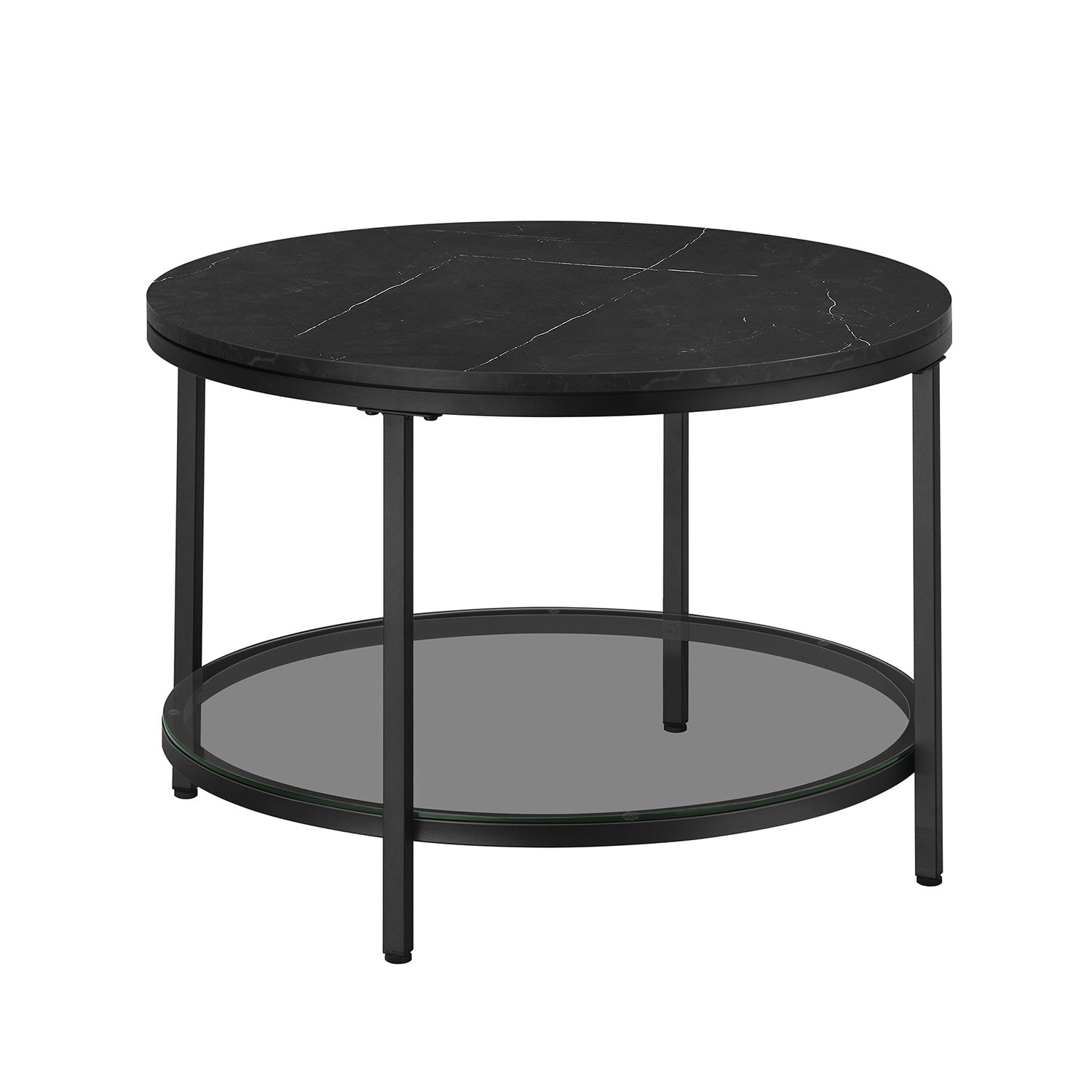 Okrugli stolić za kavu dimenzija 65 x 46 cm (ø x v), crne boje | VASAGLE-vitahome.hr