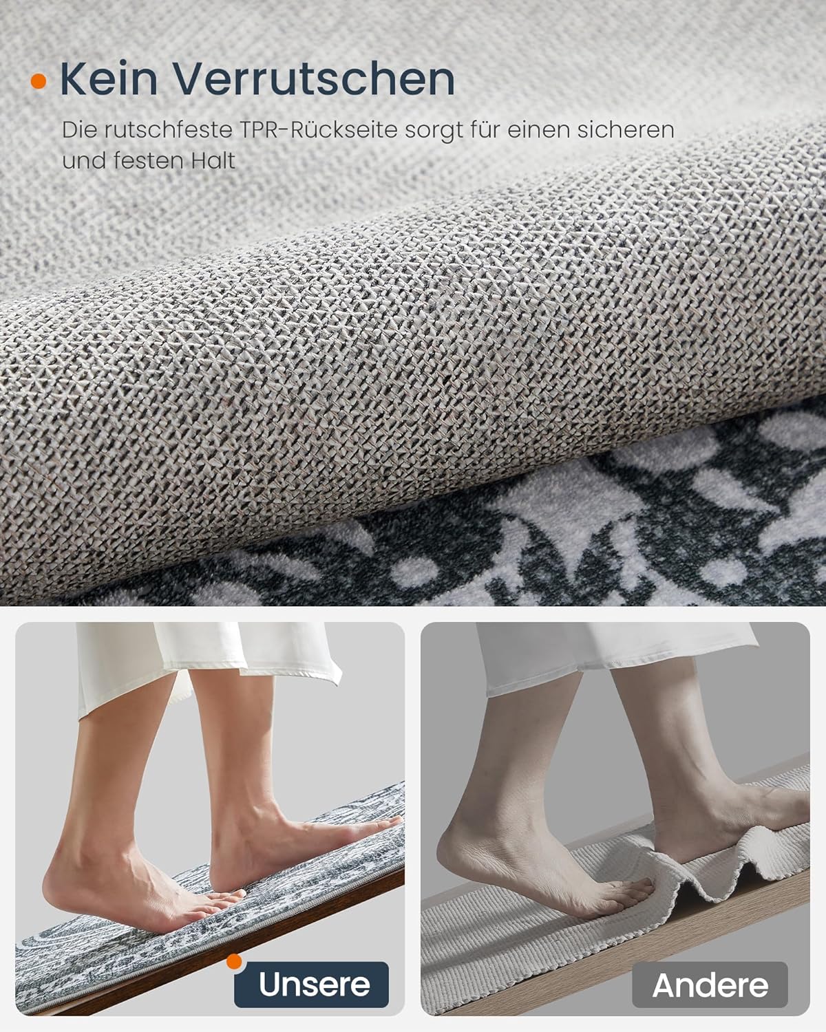 Okrugli tepih, vanjski tepih, boho, promjer 160 cm, periv, antracitno siva