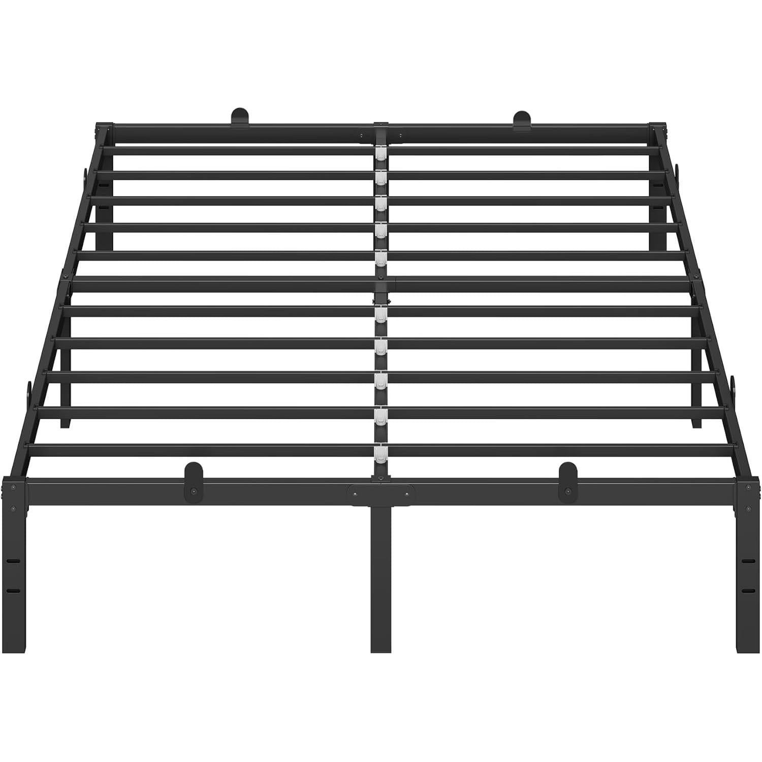 Okvir kreveta 140 × 190 cm, mat crna