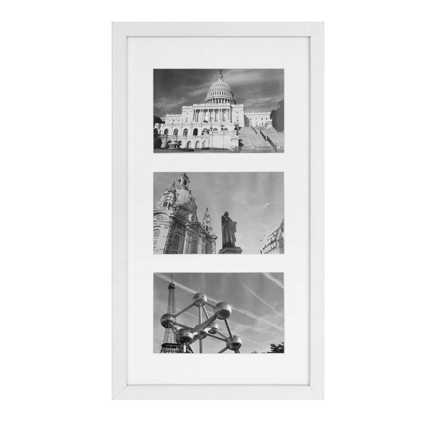 Okvir za 3 slike, 10 x 15 cm, bijeli | SONGMICS-vitahome.hr
