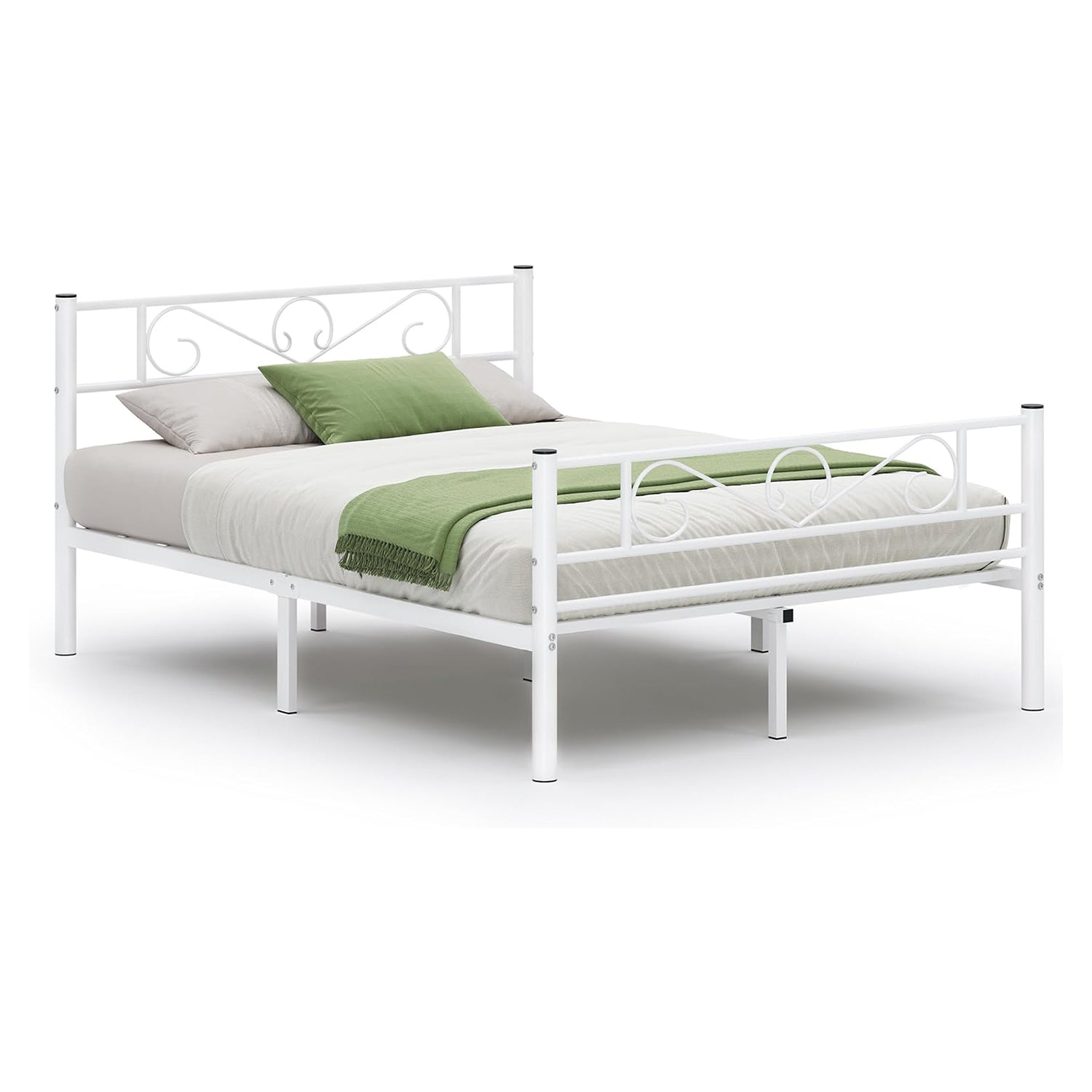 Okvir za krevet 140 x 190 cm, bračni krevet od metala, bijela boja | VASAGLE-vitahome.hr