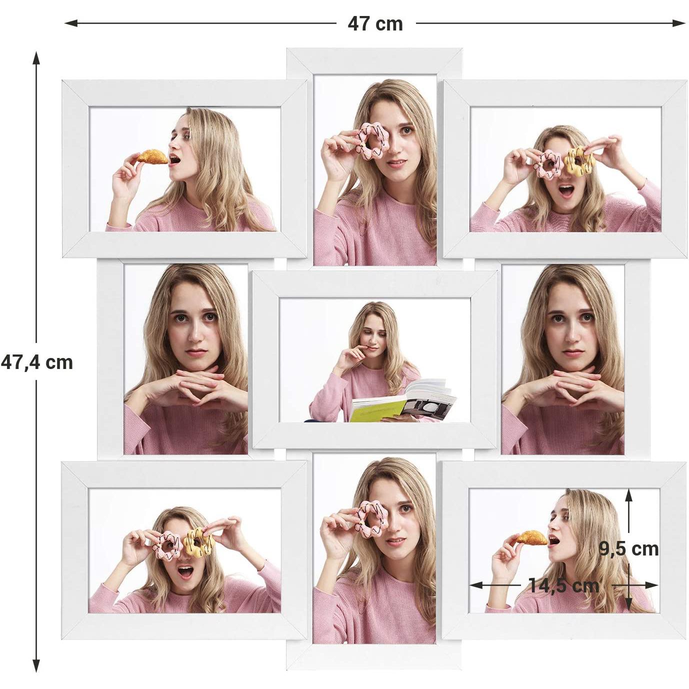 Okviri za fotografije, kolaž za 9 fotografija, bijeli | SONGMICS-vitahome.hr