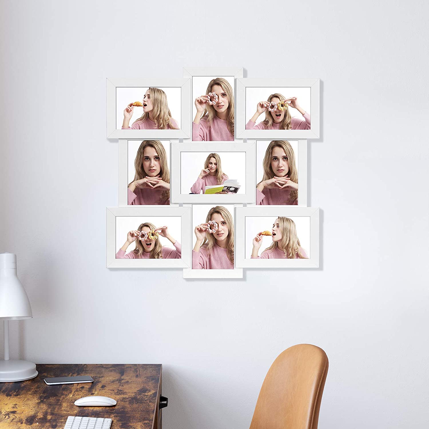 Okviri za fotografije, kolaž za 9 fotografija, bijeli | SONGMICS-vitahome.hr