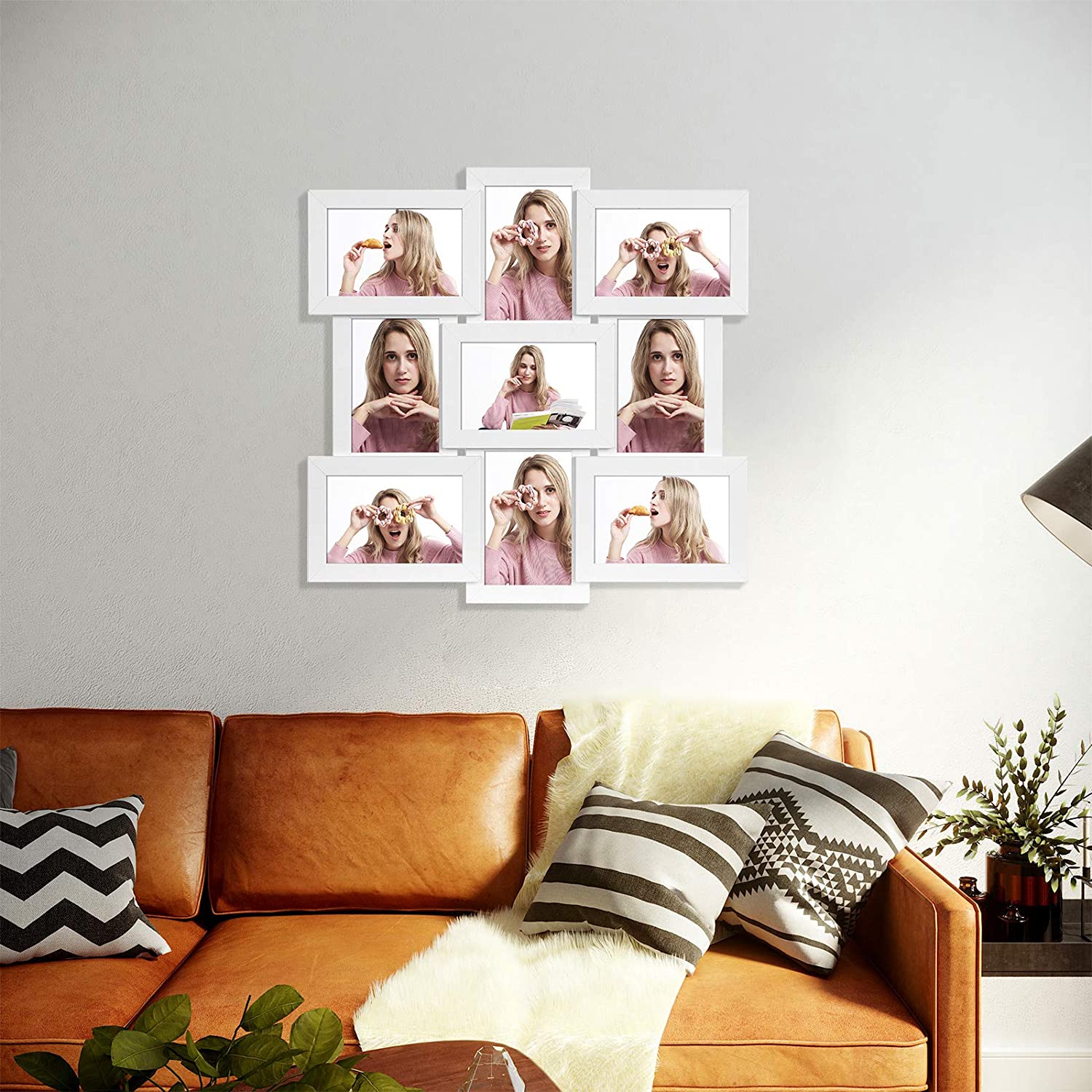 Okviri za fotografije, kolaž za 9 fotografija, bijeli | SONGMICS-vitahome.hr