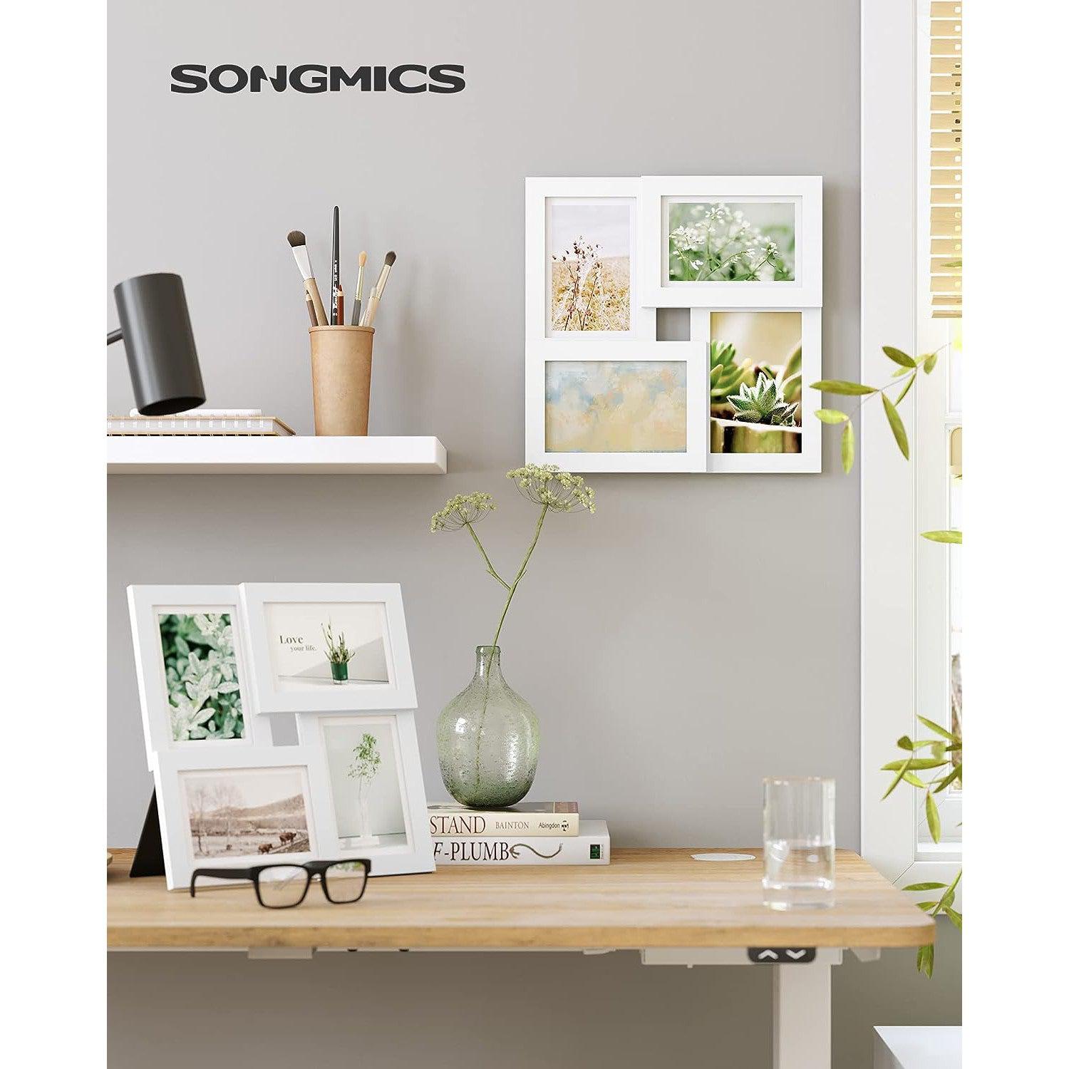 Okviri za slike kolaž za 4 fotografije, zidni ili stolni, bijeli | SONGMICS-vitahome.hr
