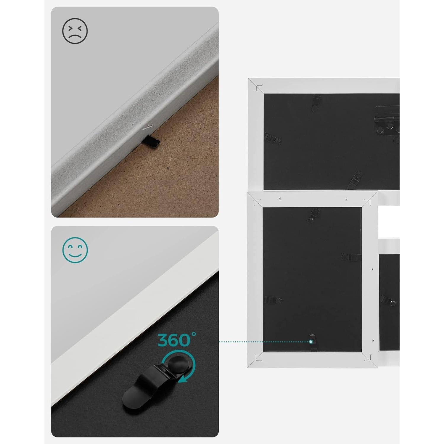 Okviri za slike kolaž za 4 fotografije, zidni ili stolni, bijeli | SONGMICS-vitahome.hr