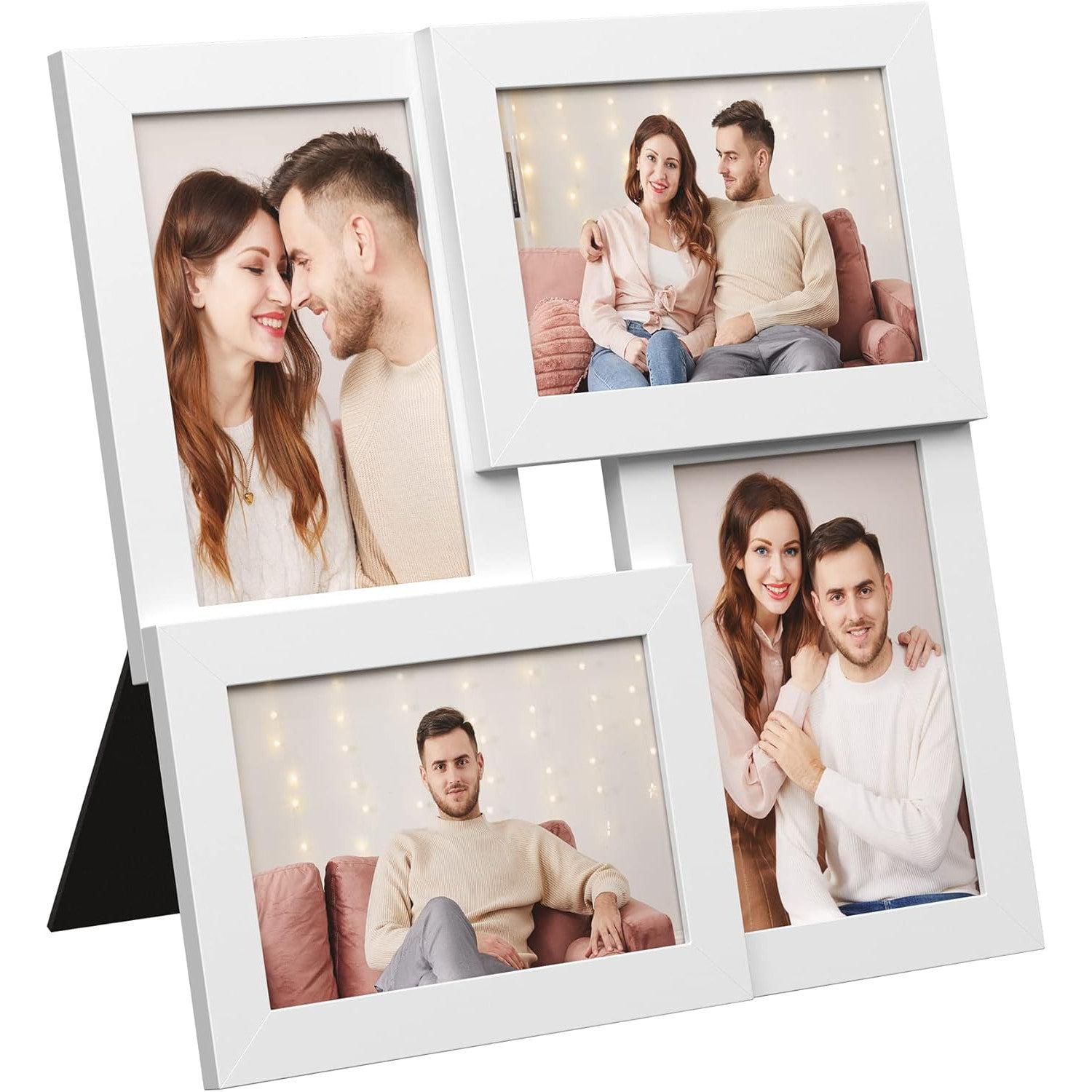 Okviri za slike kolaž za 4 fotografije, zidni ili stolni, bijeli | SONGMICS-vitahome.hr