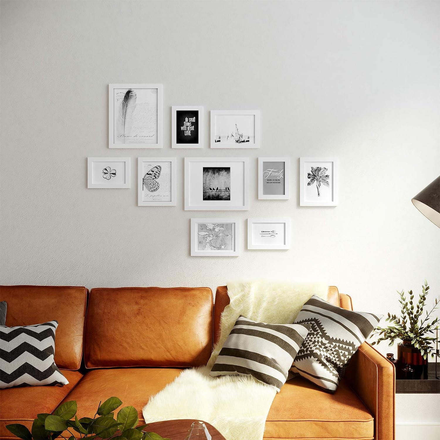 Okviri za slike kolaža, set od 10 okvira za slike, bijeli | SONGMICS-vitahome.hr