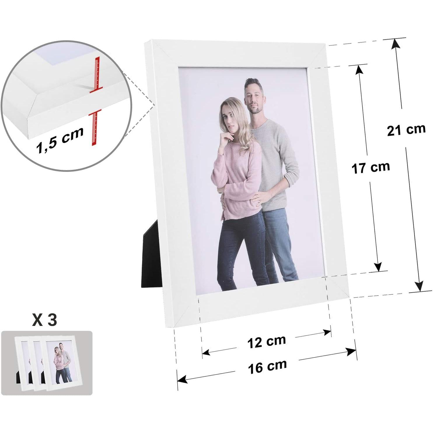 Okviri za slike, set od 3 kolaž okvira za fotografije 5"x7" (13x18cm) | SONGMICS-vitahome.hr