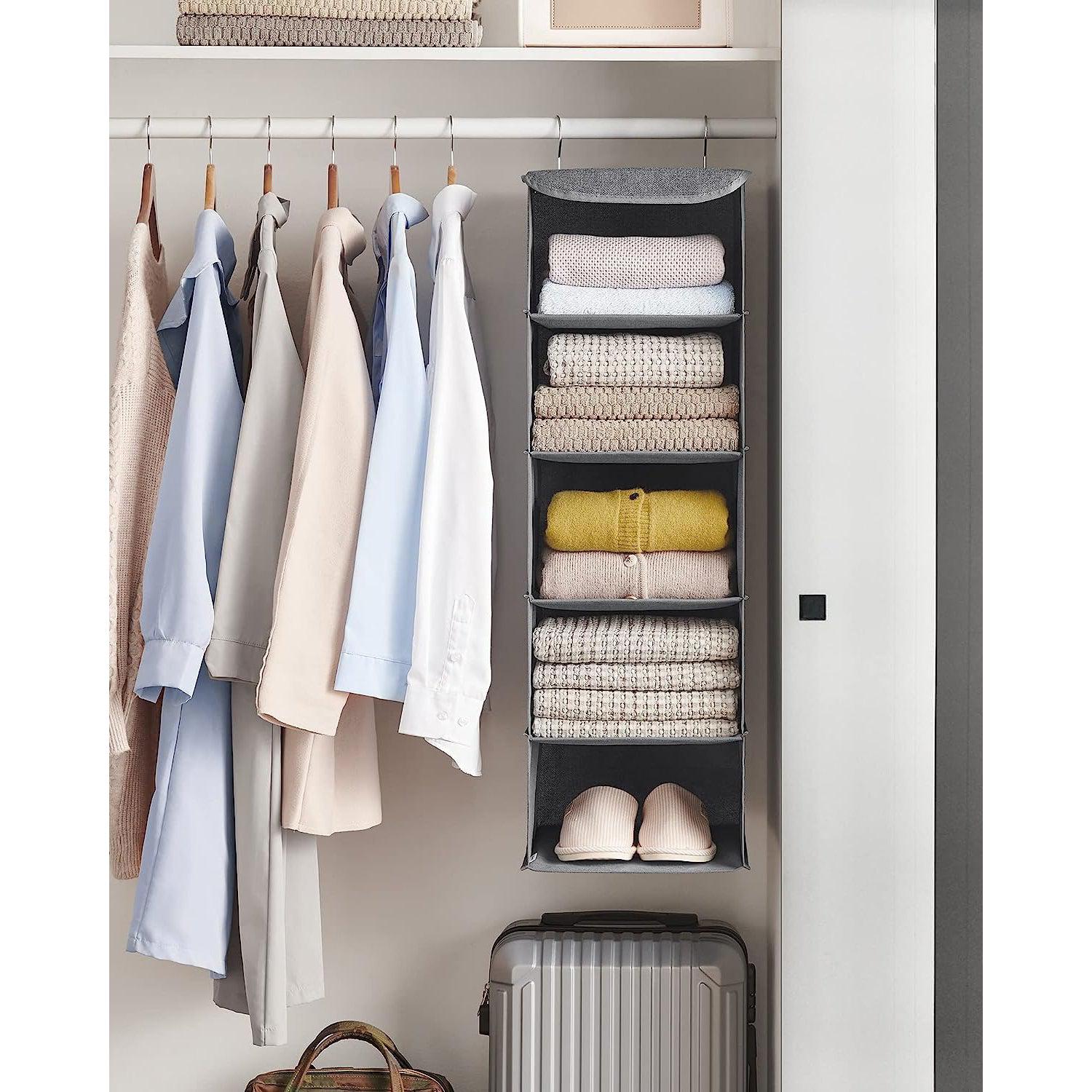 Organizator za odjeću u ormaru 30 x 90 x 30 cm, sivi | SONGMICS-vitahome.hr