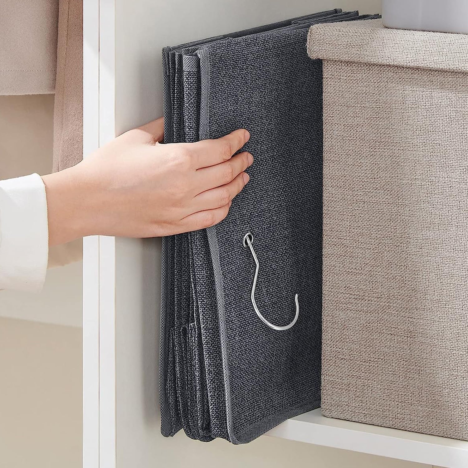 Organizator za odjeću u ormaru 30 x 90 x 30 cm, sivi | SONGMICS-vitahome.hr