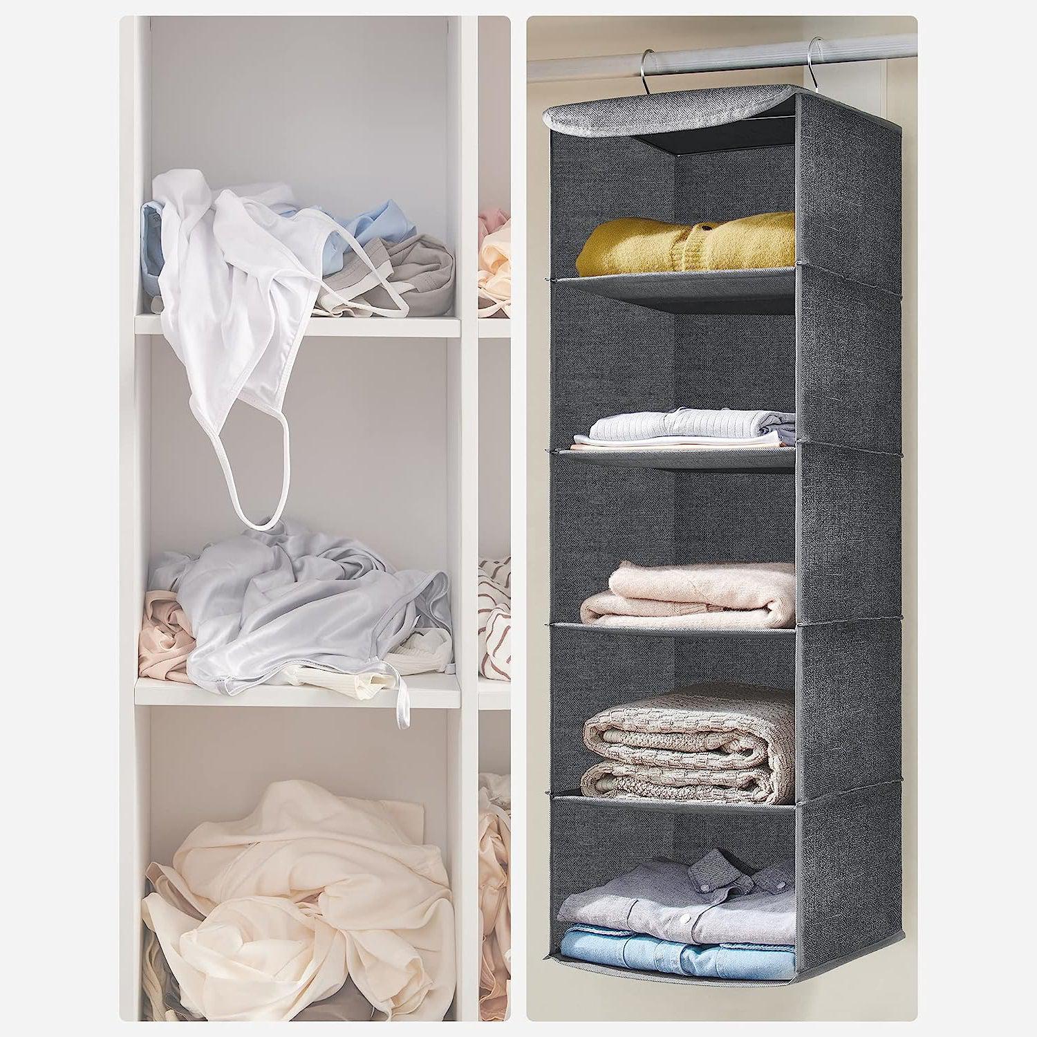 Organizator za odjeću u ormaru 30 x 90 x 30 cm, sivi | SONGMICS-vitahome.hr