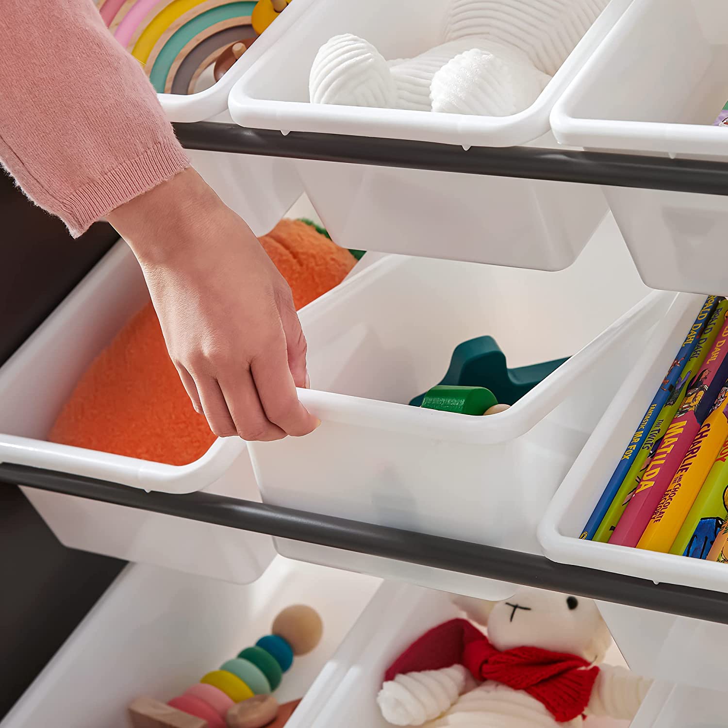 organizator za odlaganje dječjih igračaka, 86 x 26,5 x 78 cm | SONGMICS-vitahome.hr