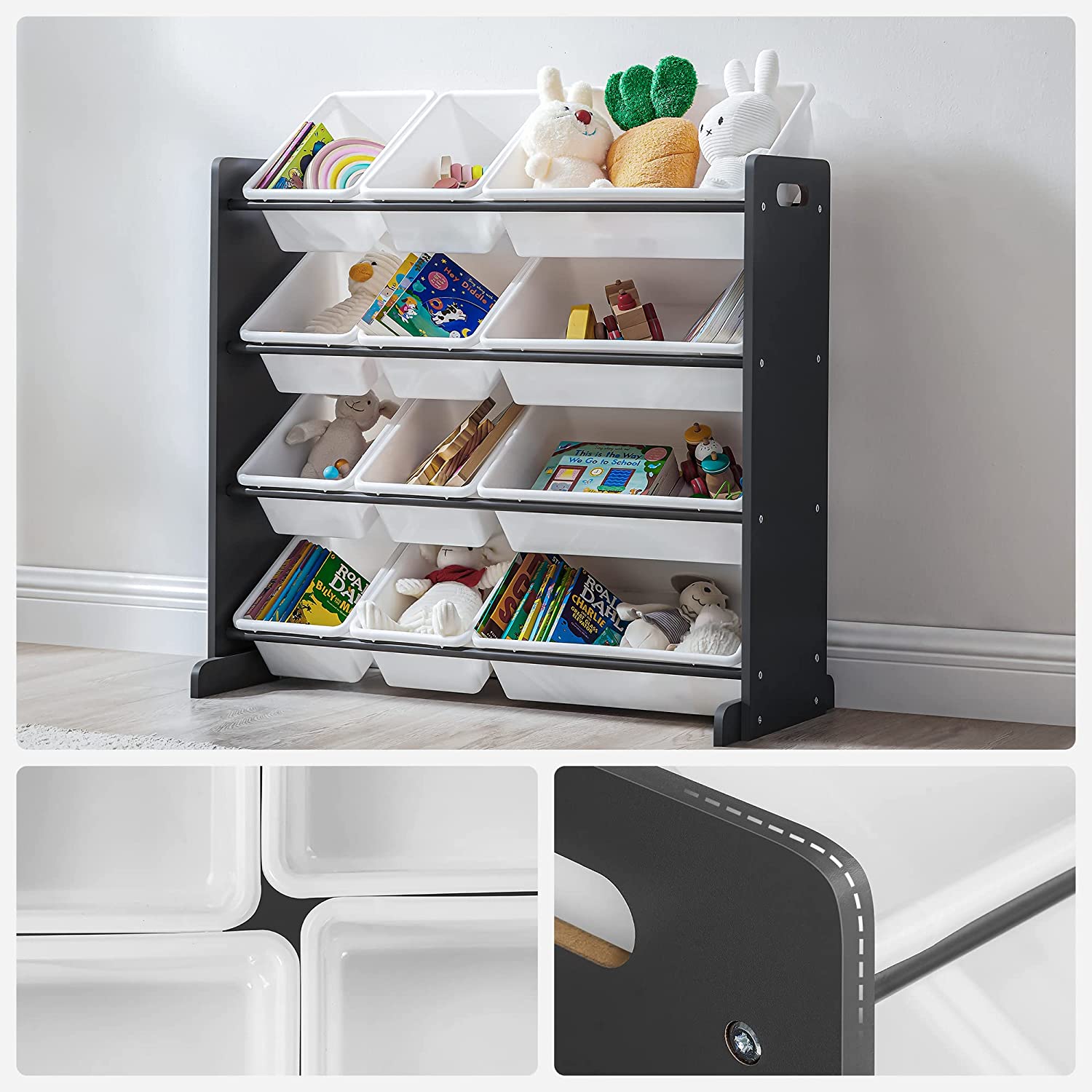 organizator za odlaganje dječjih igračaka, 86 x 26,5 x 78 cm | SONGMICS-vitahome.hr