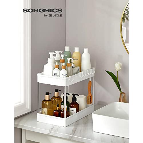 Organizator za pohranu ispod sudopera na 2 nivoa, 40 x 22 x 31 cm, bijeli | SONGMICS-vitahome.hr