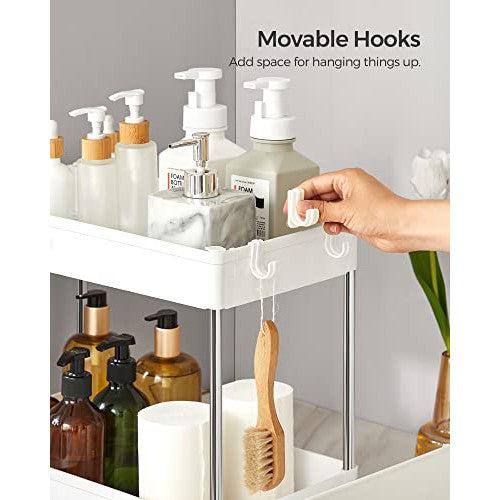 Organizator za pohranu ispod sudopera na 2 nivoa, 40 x 22 x 31 cm, bijeli | SONGMICS-vitahome.hr