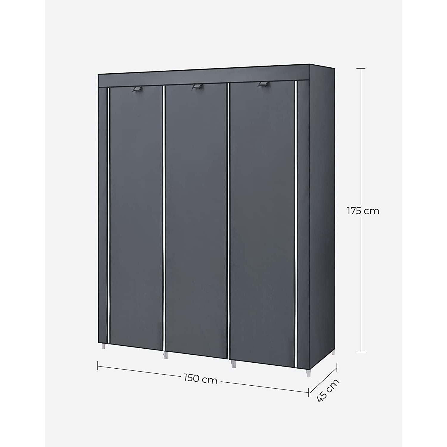 Ormar 175 x 150 x 45 cm, sivi | SONGMICS-vitahome.hr