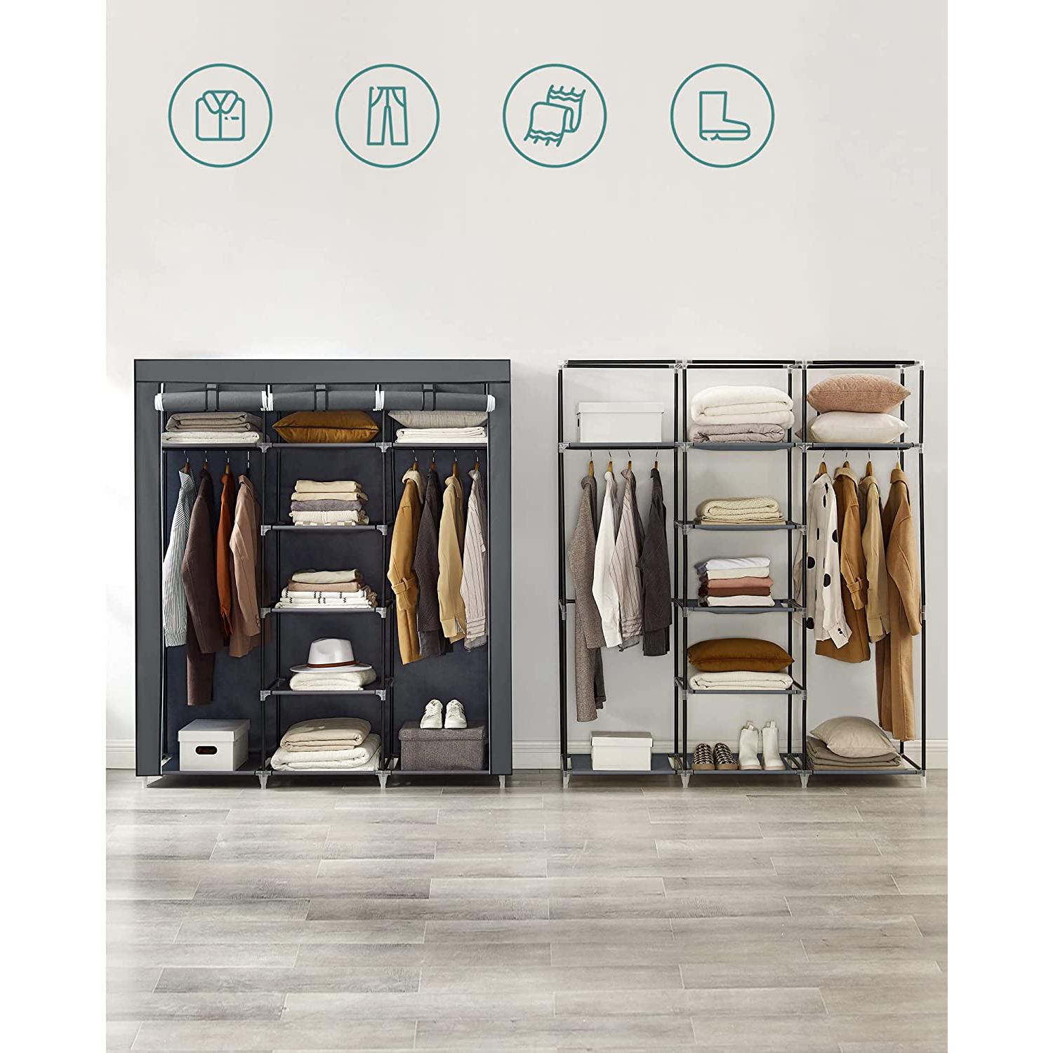 Ormar 175 x 150 x 45 cm, sivi | SONGMICS-vitahome.hr