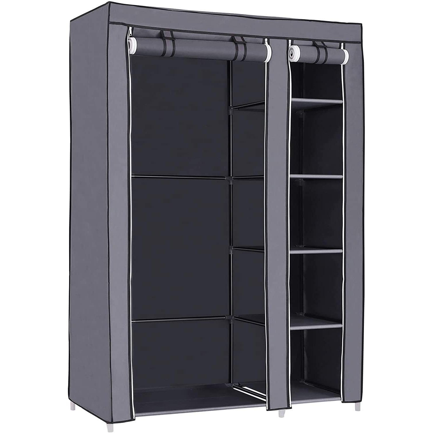 Ormar od tkanine, mobilni ormar sa šipkom za odjeću 110 x 175 x 45 cm, siva | SONGMICS-vitahome.hr