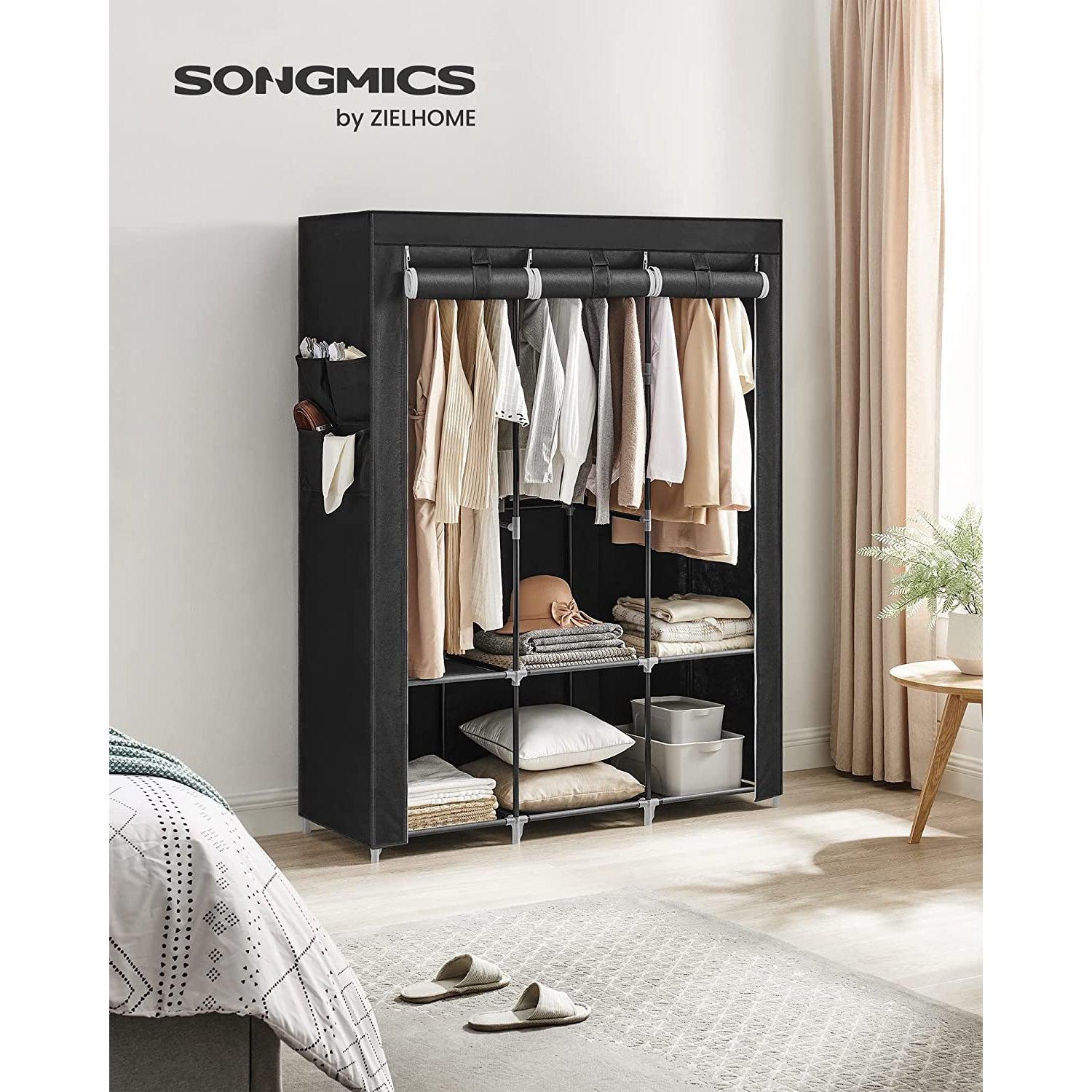 Ormar, prijenosni ormar s presvlakom, crni | SONGMICS-vitahome.hr