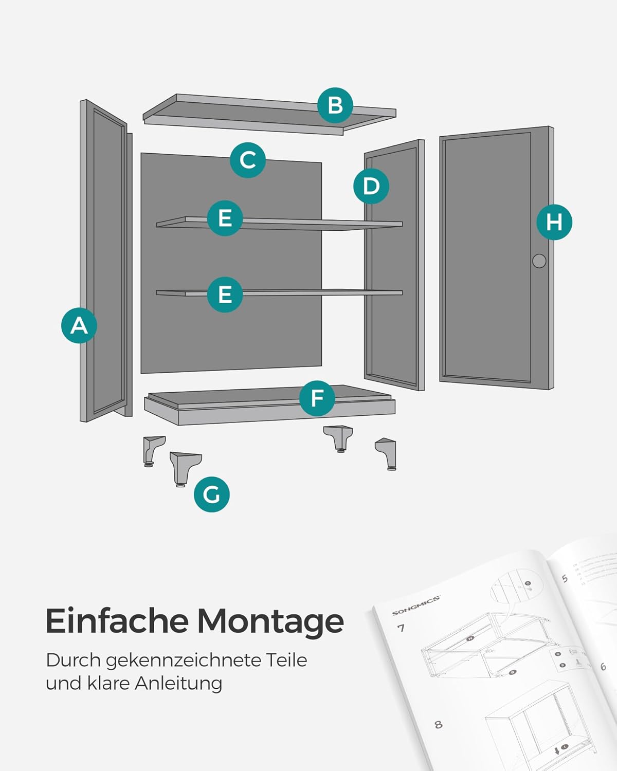 Ormar za dokumente, 40 x 80 x 90 cm, mat sive boje | SONGMICS-SONGMICS-Vita Home