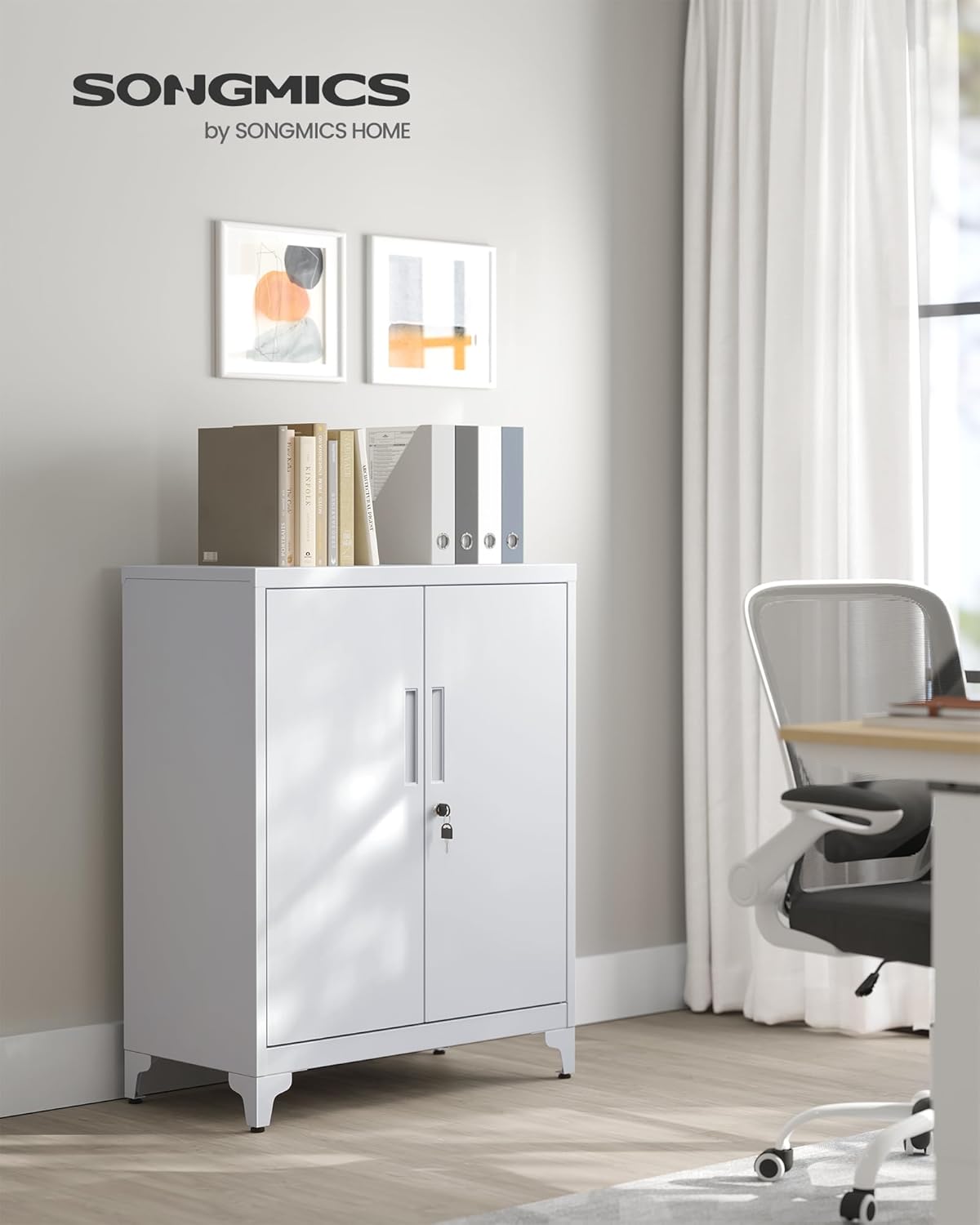 Ormar za dokumente, 40 x 80 x 90 cm, mat sive boje | SONGMICS-SONGMICS-Vita Home