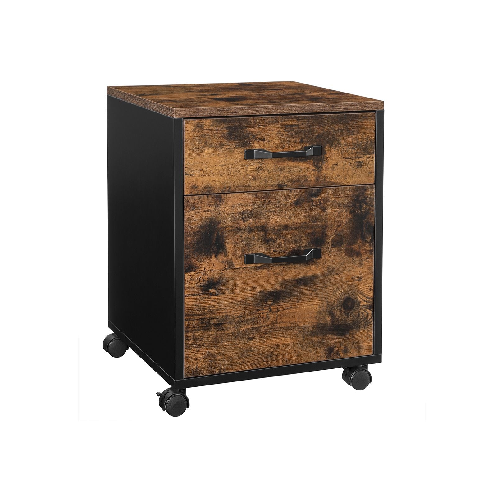 ormar za dokumente s 2 ladice 41 x 55 x 40 cm, rustikalno smeđa | Vasagle-vitahome.hr