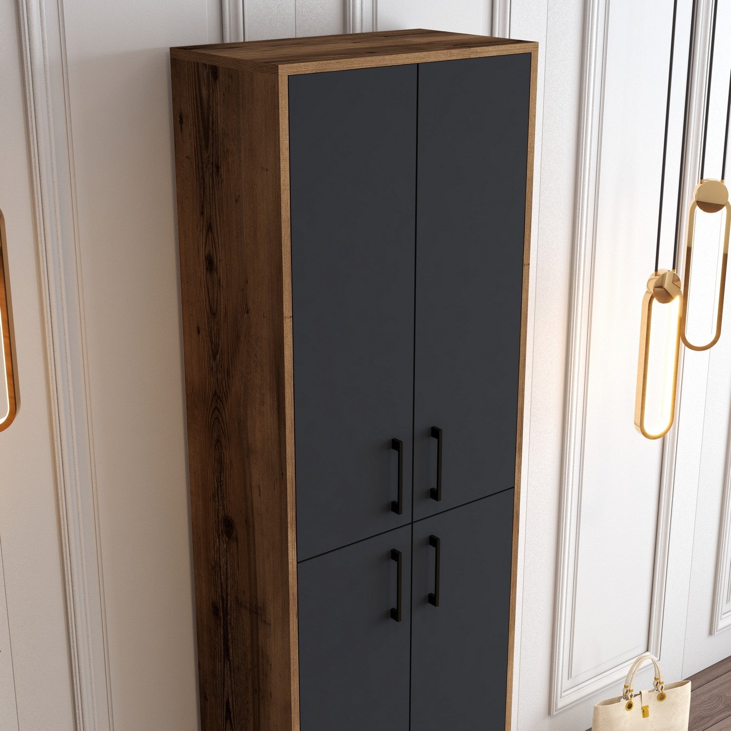 Ormar za obuću Berlin A - Walnut, Anthracite | AG-vitahome.hr
