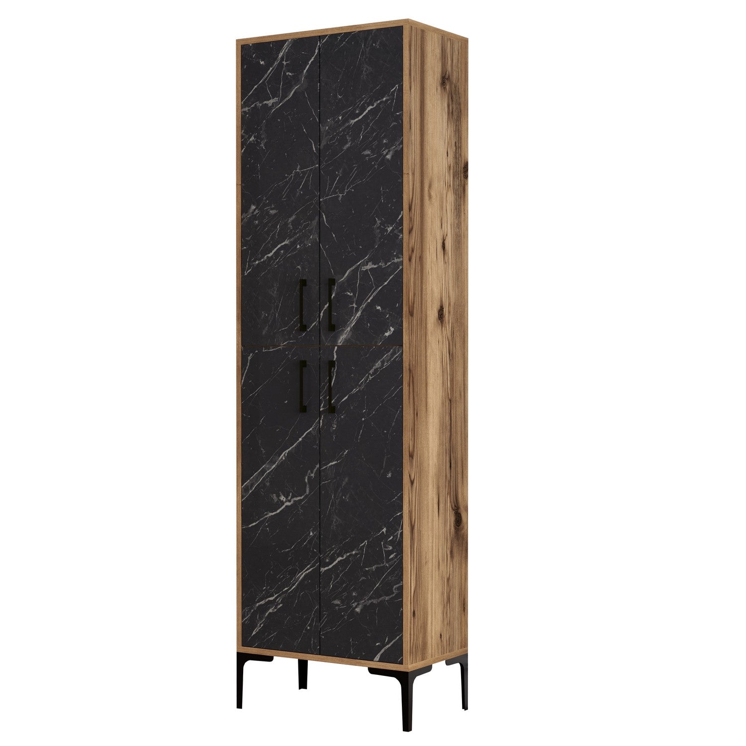 Ormar za obuću Berlin A - Walnut, Black Marble | AG-vitahome.hr