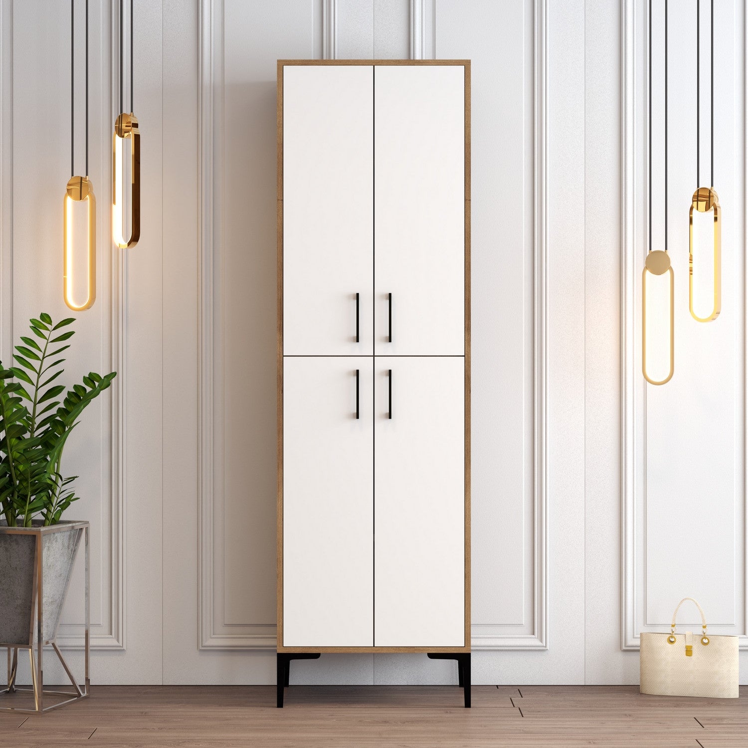 Ormar za obuću Berlin A - Walnut, White | AG-vitahome.hr