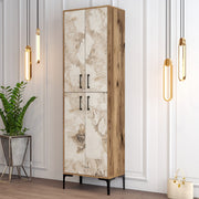 Ormar za obuću Berlin A - Walnut, White Marble | AG-vitahome.hr