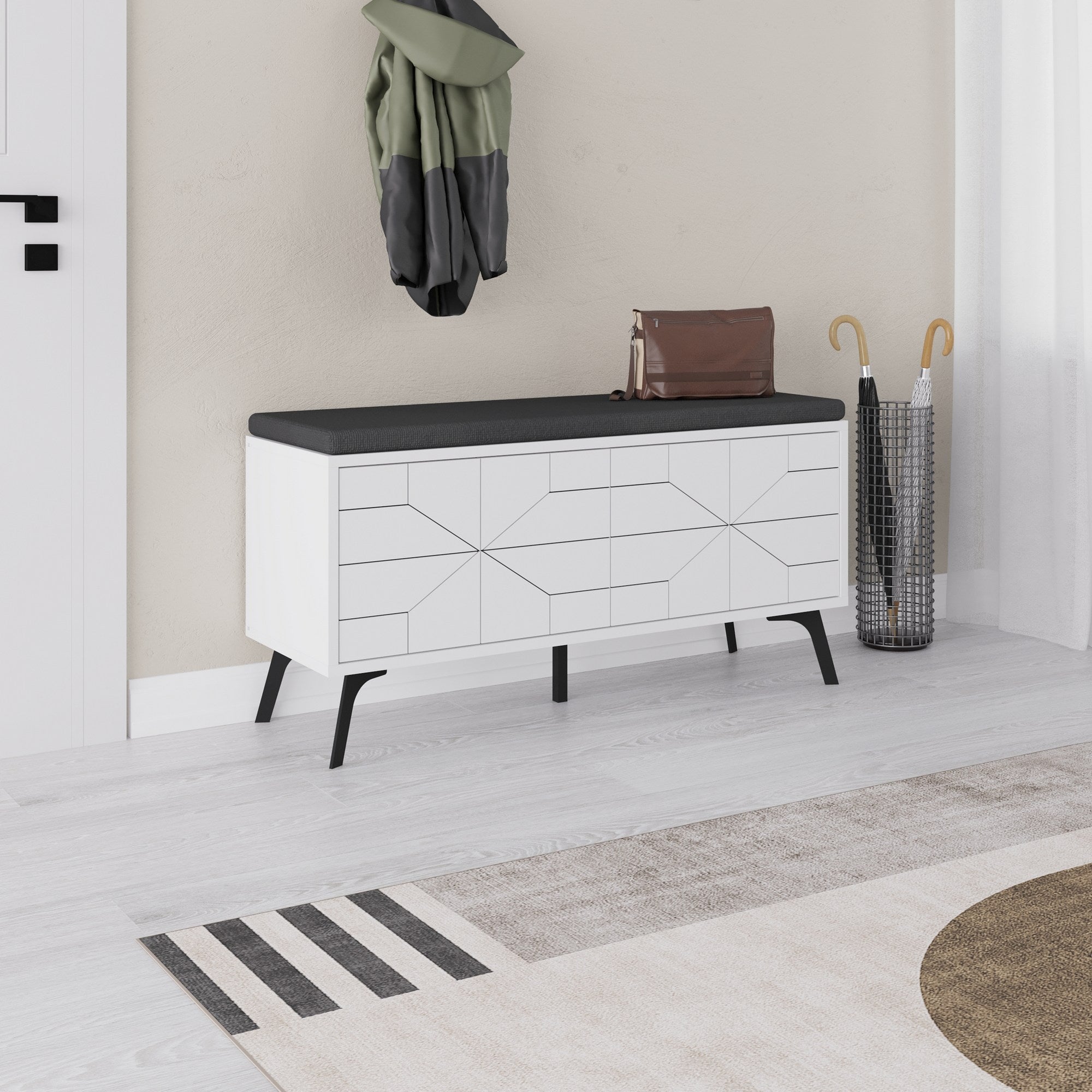 Ormar za obuću Dune Bench - White | AG-vitahome.hr