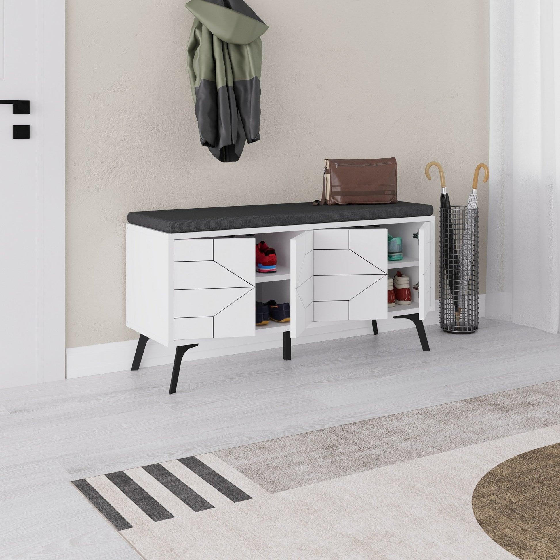 Ormar za obuću Dune Bench - White | AG-vitahome.hr