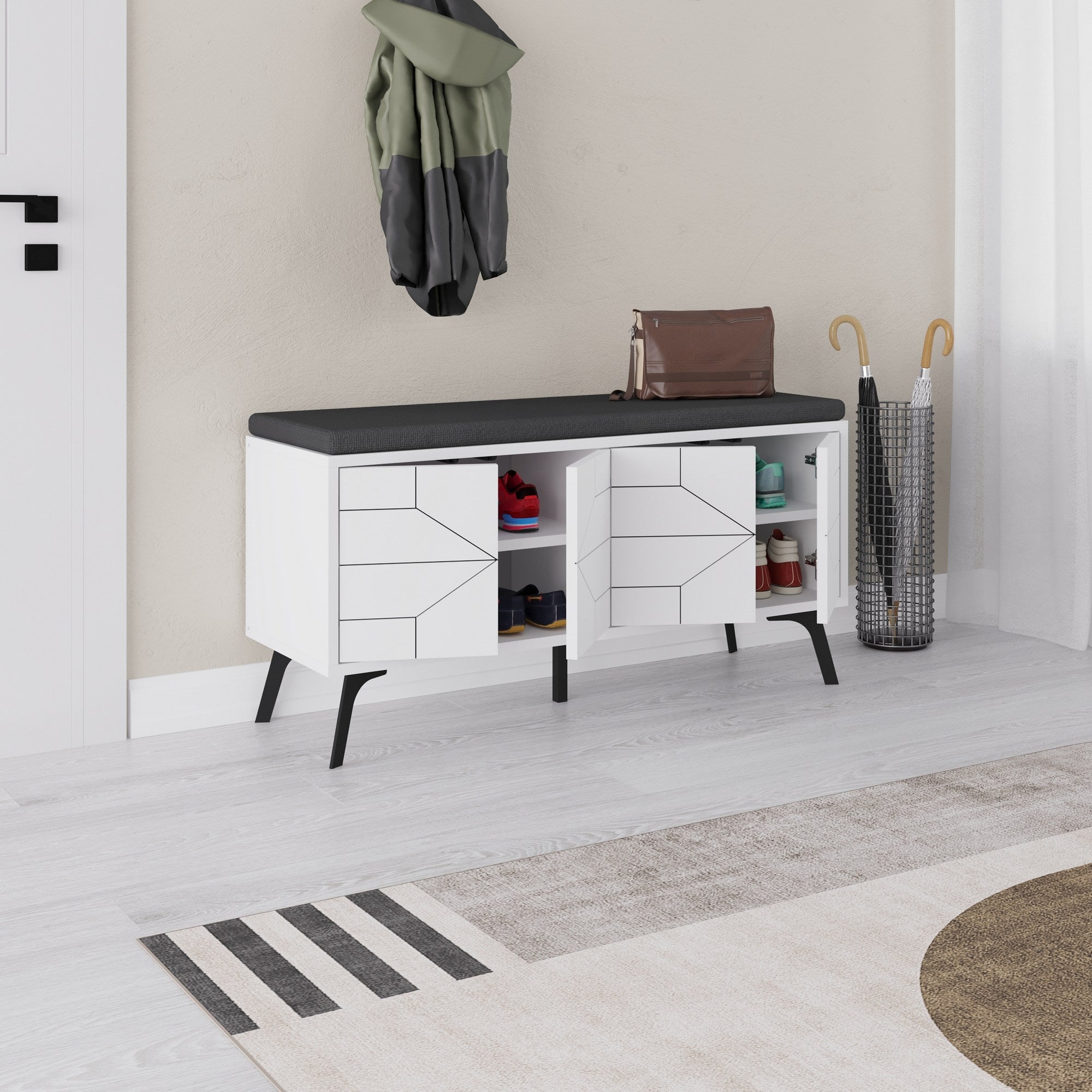 Ormar za obuću Dune Bench - White | AG-vitahome.hr