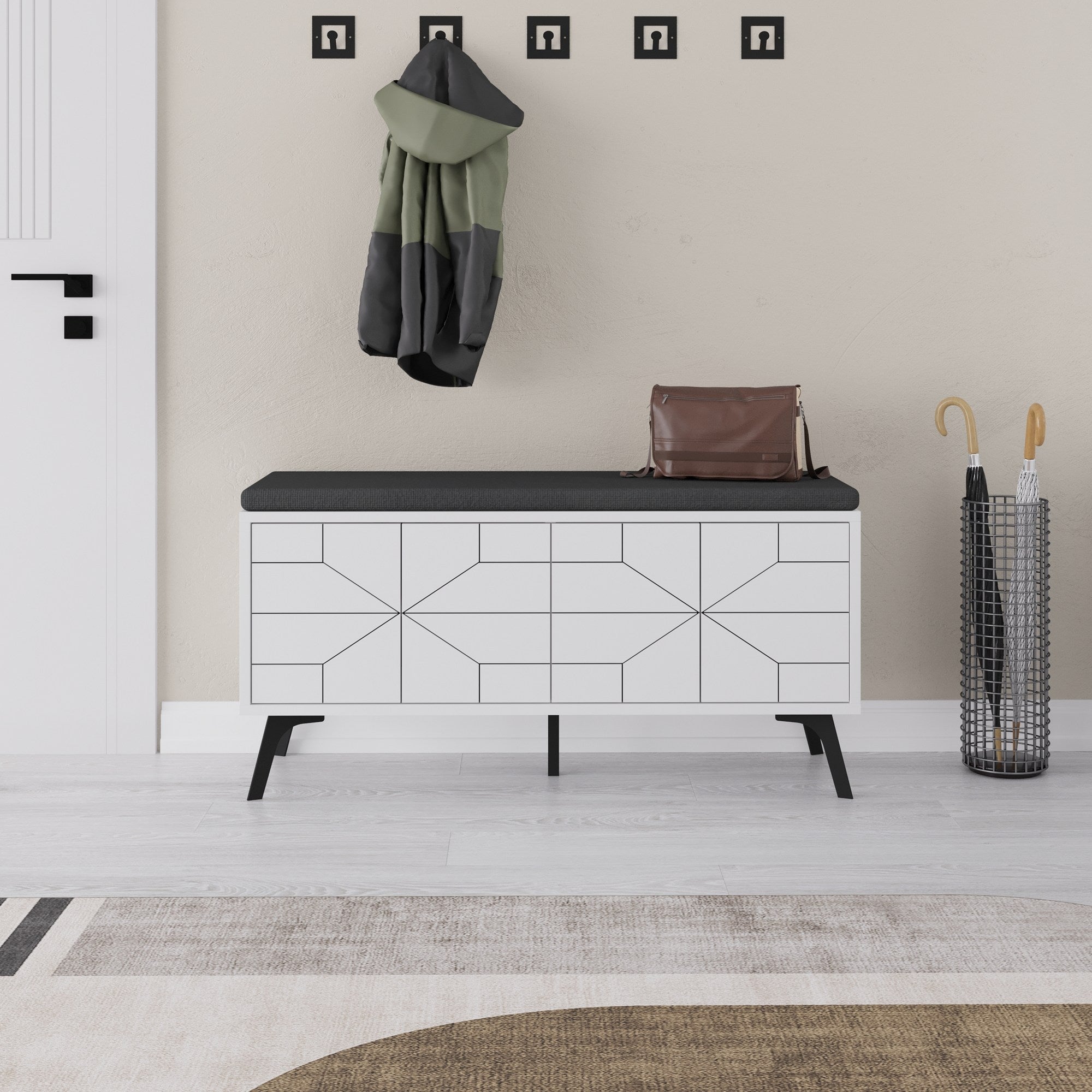 Ormar za obuću Dune Bench - White | AG-vitahome.hr